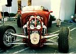 32 Chevy This rare shot of Larry Erickson's '32 Chevy track roadster reveals the difficult task of having a Potvin front drive blower with a (track...