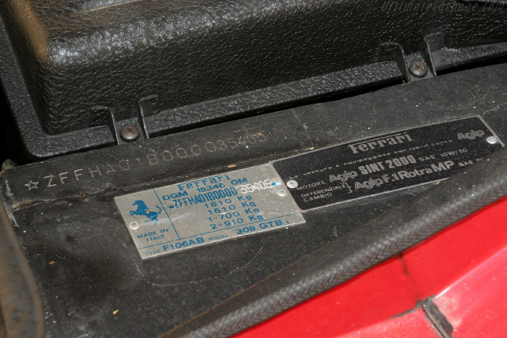 Ferrari 308 GTBi - Chassis: 35405  - 2005 Bonhams Gstaad Auction