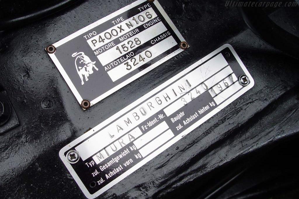 Lamborghini Miura P400 - Chassis: 3240  - 2003 European Concours d'Elegance