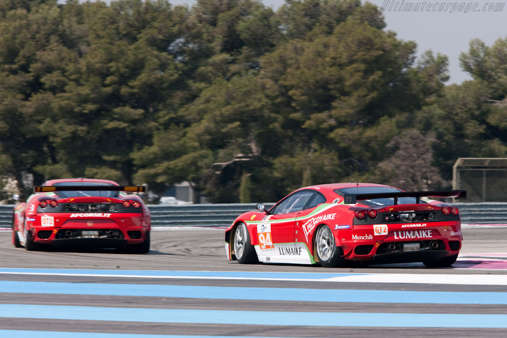Two of AF Corse's three Ferraris - Chassis: 2624  - 2010 Le Mans Series Castellet 8 Hours