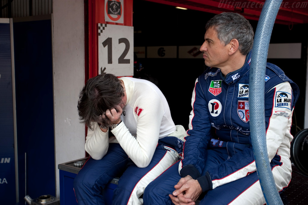 Gosselin mad at himself after coming together with a backmarker   - 2009 Le Mans Series Catalunya 1000 km