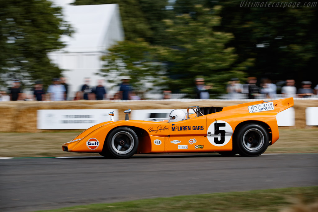 McLaren M8D Chevrolet - Chassis: M8D/1 - Entrant: McLaren Racing Ltd - Driver: Tanner Foust / Emma Gilmour  - 2023 Goodwood Festival of Speed