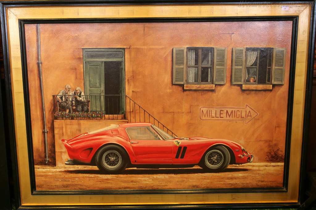 Ferrari 250 GTO in acrylic on canvas   - 2005 Bonhams Gstaad Auction