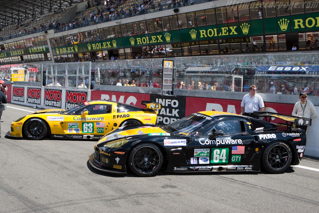 Works C6.Rs line up one final time - Chassis: 008  - 2009 24 Hours of Le Mans