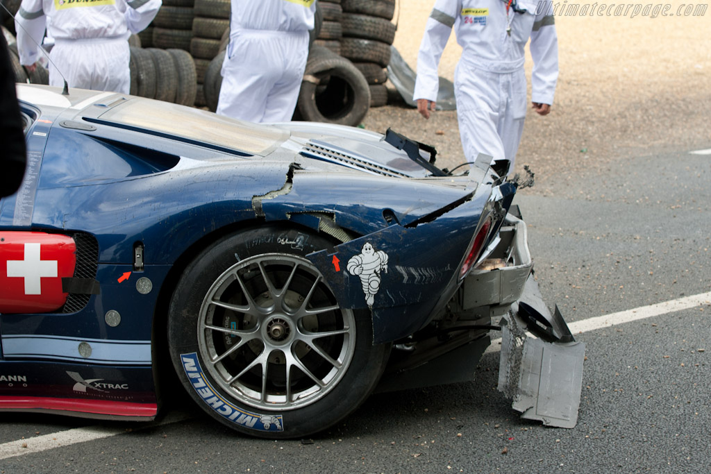 The damage - Chassis: MR10FORDGT1SN001  - 2010 24 Hours of Le Mans