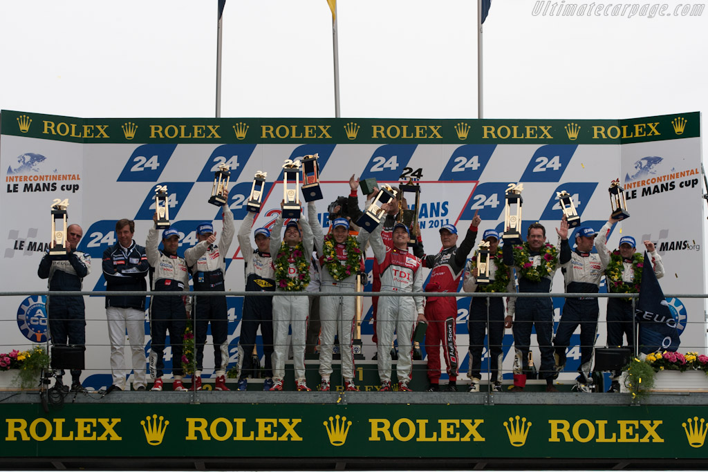 The podium   - 2011 24 Hours of Le Mans