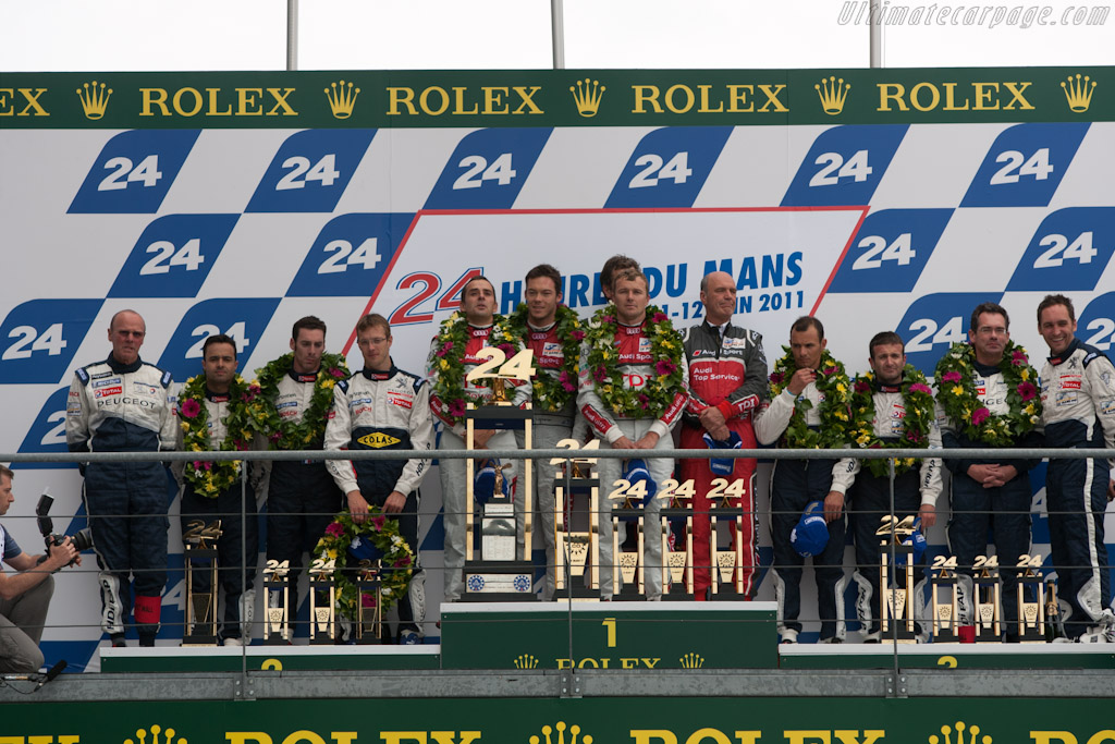 The podium   - 2011 24 Hours of Le Mans