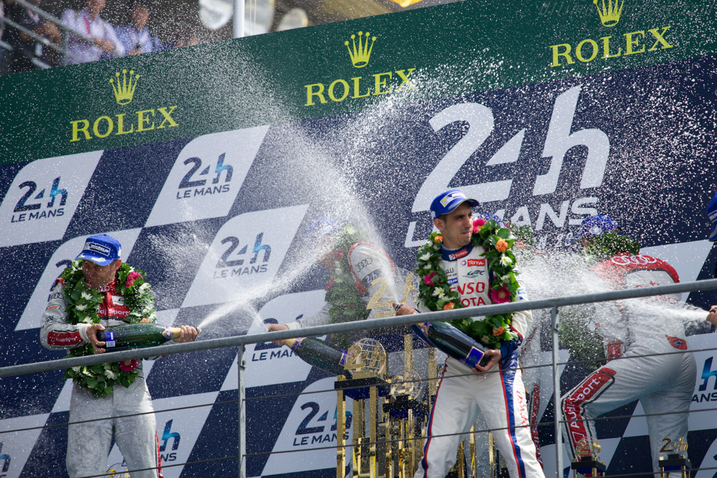 The podium   - 2014 24 Hours of Le Mans
