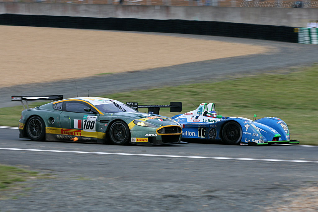 Flames! - Chassis: DBR9/9 - Entrant: AMR BMS - 2007 24 Hours of Le Mans
