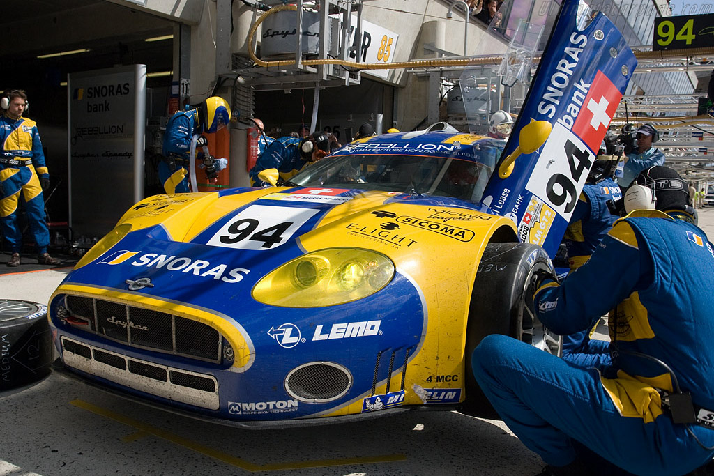 Fresh rubber for the Speedy Spyker - Chassis: XL9AB01G57Z363191 - Entrant: Speedy Racing Team - 2008 24 Hours of Le Mans