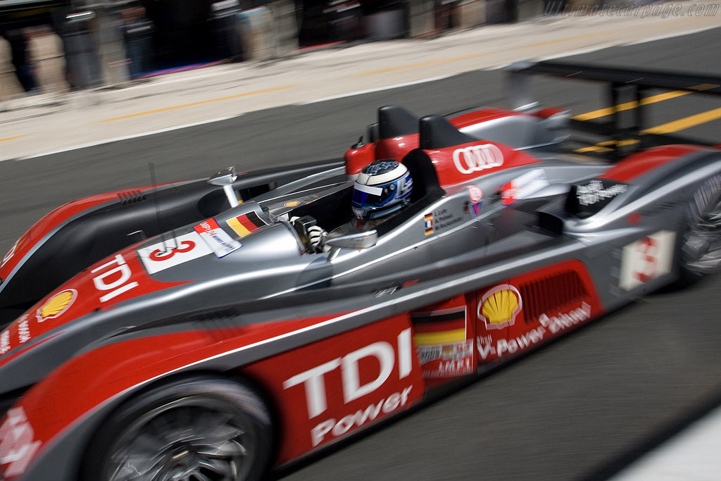 Lukas Luhr is fast even in the pitlane - Chassis: 302 - Entrant: Audi Sport Team Joest - 2008 24 Hours of Le Mans