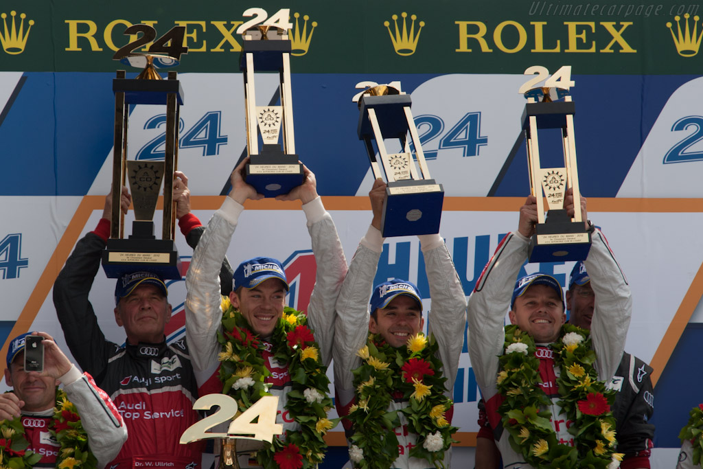 The podium   - 2012 24 Hours of Le Mans