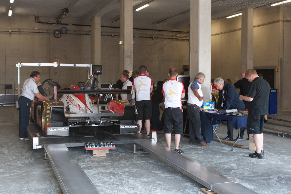 Rebellion Lola going through tech - Chassis: B1060-HU01  - 2011 Le Mans Test