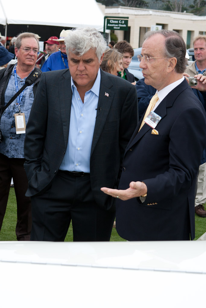 Jay Leno is shown around the future winner   - 2010 Pebble Beach Concours d'Elegance