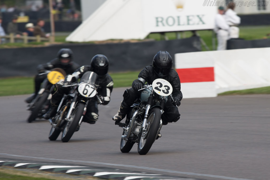 Triumph T110  - Entrant: Ace Classic - Driver: Howie Mainwaring / Kevin Rushworth - 2014 Goodwood Revival