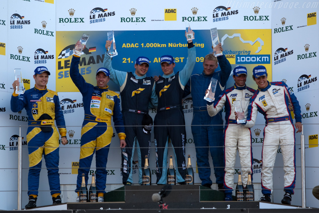 The GT2 podium   - 2009 Le Mans Series Nurburgring 1000 km