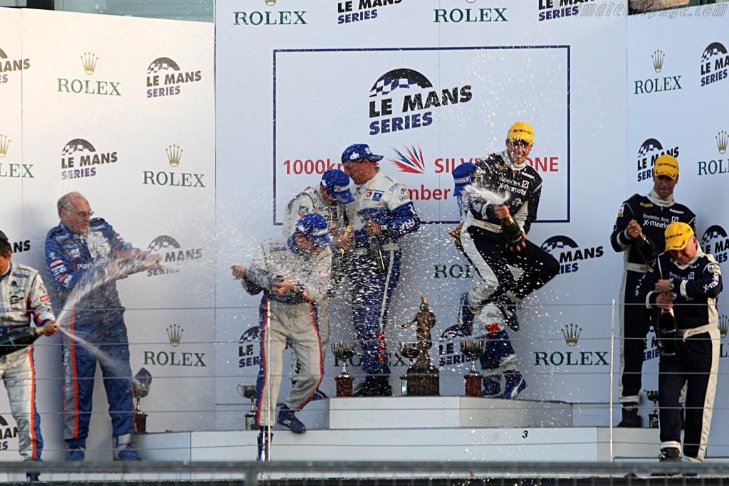 Podium antics   - 2007 Le Mans Series Silverstone 1000 km