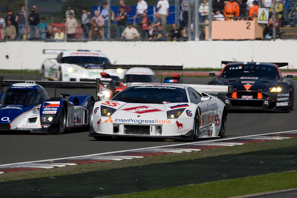 Lamborghini leading Aston - Chassis: LA01064  - 2008 Le Mans Series Silverstone 1000 km