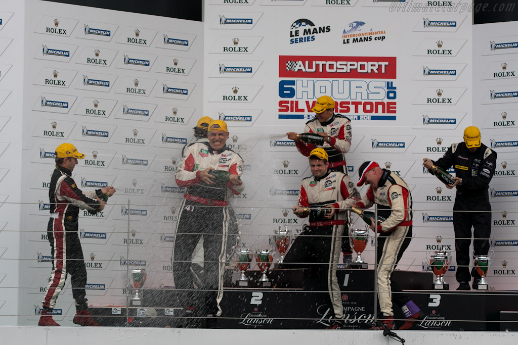 LMP2 podium   - 2011 Le Mans Series 6 Hours of Silverstone (ILMC)
