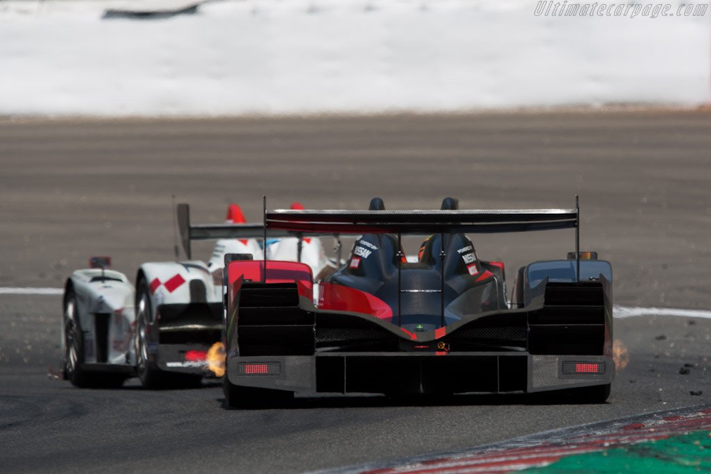 Flames from the Nissan V8 - Chassis: 04  - 2011 Le Mans Series Spa 1000 km (ILMC)