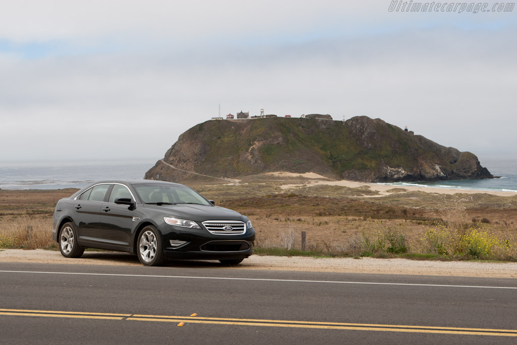 Lighthouse at Point Sur   - Ford Taurus SHO on Highway 1