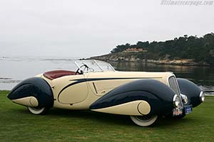 Click here to open the Delahaye 135 Competition Court Figoni & Falaschi Torpedo Cabriolet  gallery